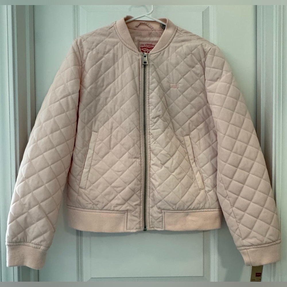 Levi's Light Pink Quilted Bomber Jacket